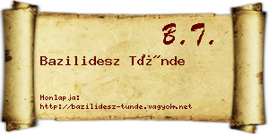 Bazilidesz Tünde névjegykártya
